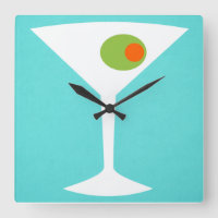 Klassische Film-Martini-Wanduhr