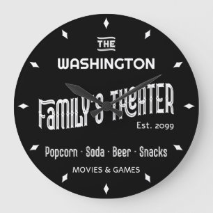 Klassische Filmtheater-Wanduhr Große Wanduhr