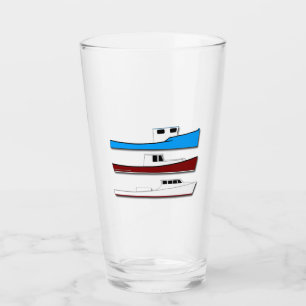 Klassische Fischerboote Glas