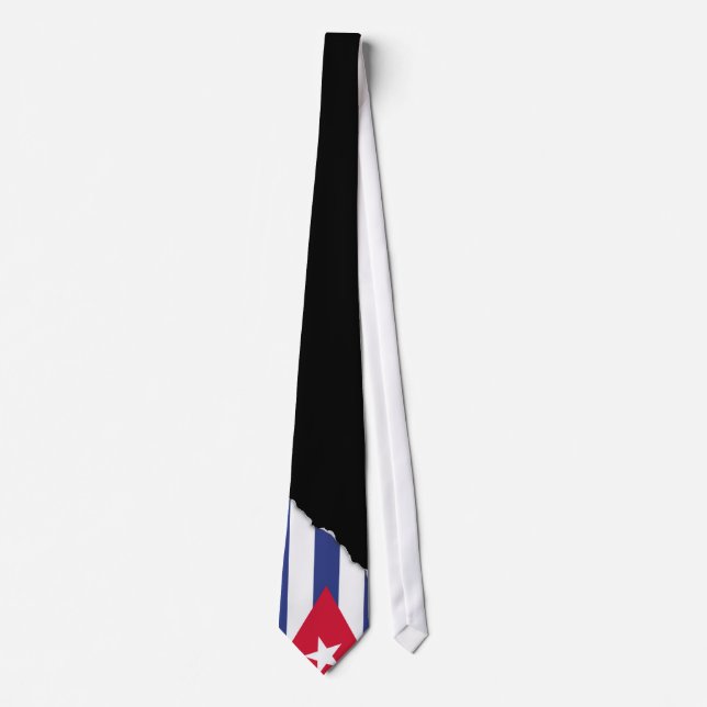 Klassische Flagge Kubas Krawatte (Vorderseite)