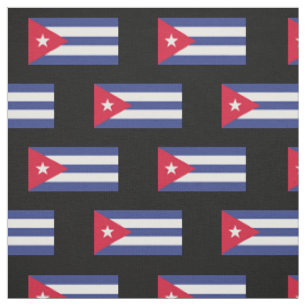 Klassische Flagge Kubas Stoff