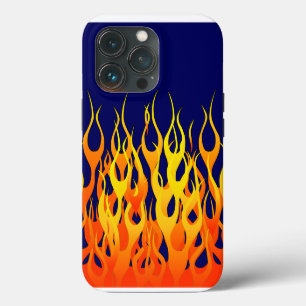 Klassische Flammenfeuer auf blauem Navy Case-Mate iPhone Hülle