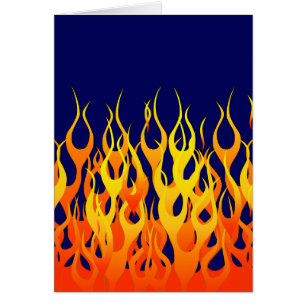 Klassische Flammenfeuer auf blauem Navy-Dekor