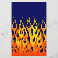 Klassische Flammenfeuer auf blauem Navy-Dekor