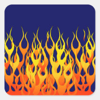 Klassische Flammenfeuer auf blauem Navy-Dekor