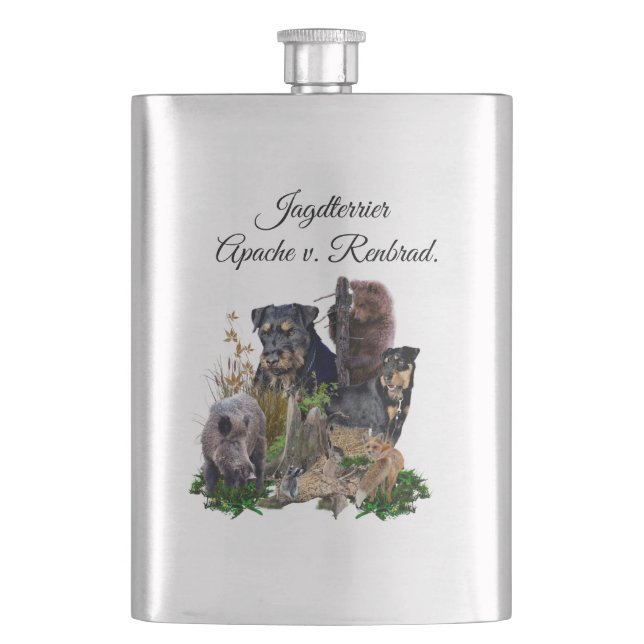 klassische Flasche Flachmann (Vorderseite)
