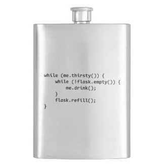 Klassische Flasche für Javascript-Programmierer Flachmann