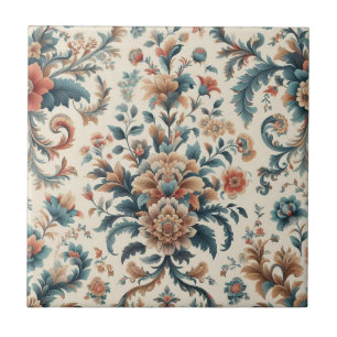 Klassische florale Print Tile Fliese