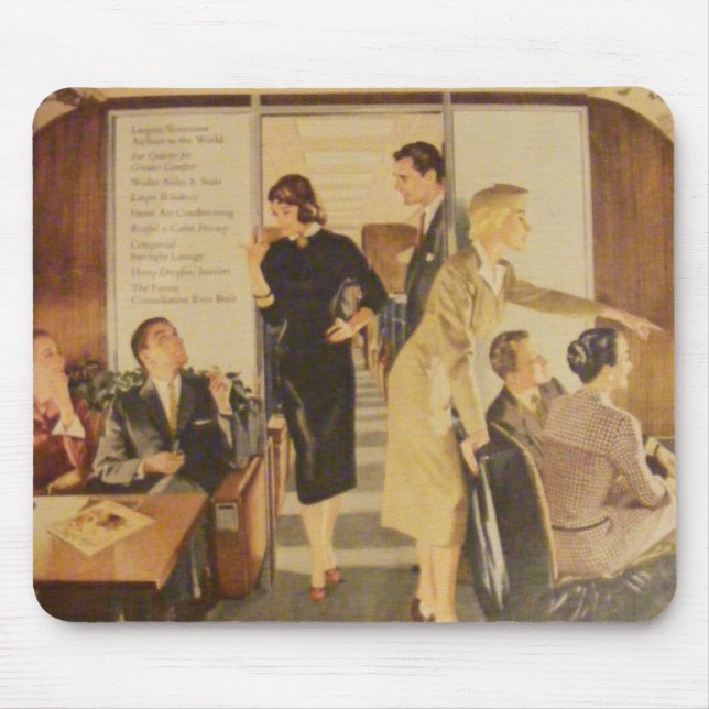 "Klassische Fluglinien-Reise " Mousepad (Vorne)