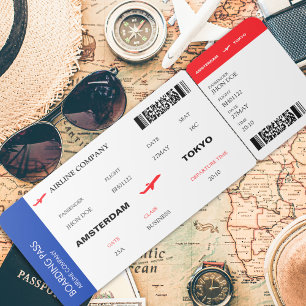 Klassische Flugticket-Abflugkarte Einladung