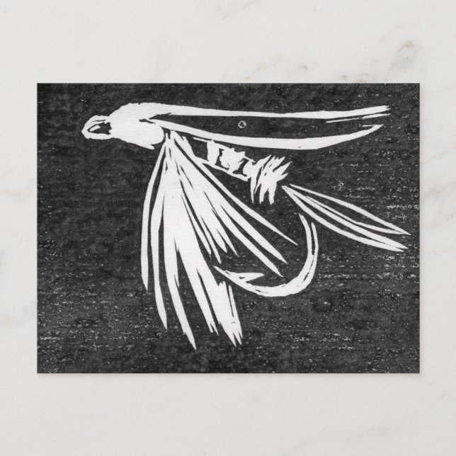 Klassische Forelle Fly Postcard Postkarte (Vorderseite)