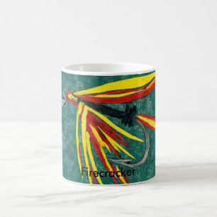 Klassische Forellenfliege "Firecracker" Kaffeetasse