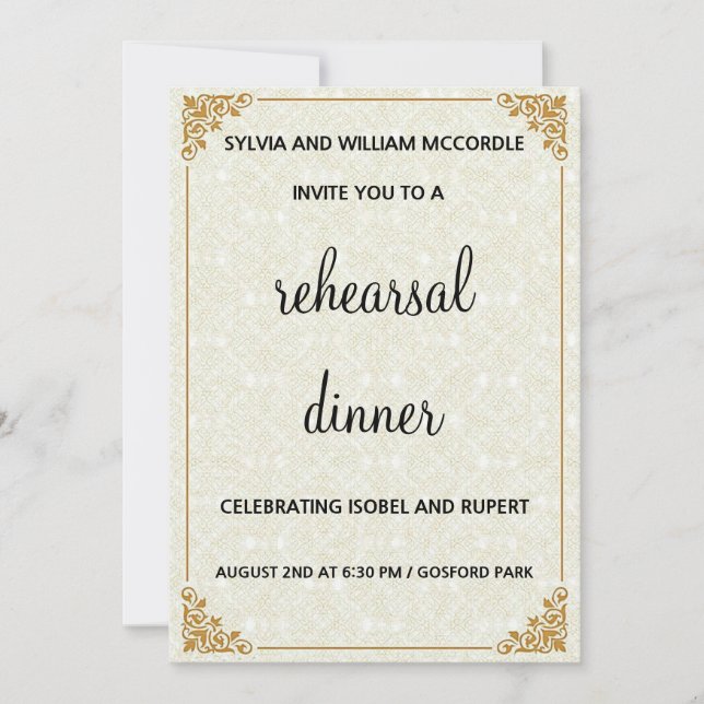 KLASSISCHE FORMAL-PROBE EINLADUNG (Vorderseite)