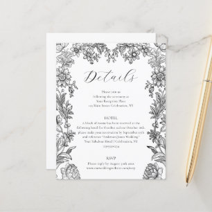 Klassische formale Botanische Detailverschlusskart