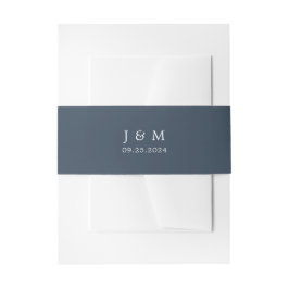 Klassische formale Hochzeit von blauem und weißem  Einladungsbanderole