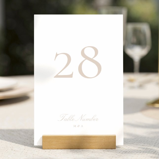 Klassische formale Kalligrafie Rosa-Blush-Hochzeit Tischnummer (Von Creator hochgeladen)