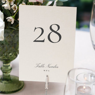 Klassische formelle Hochzeit der Kalligrafie Tischnummer