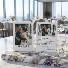 Klassische formelle Hochzeits-Foto-Dankeskarten Dankeskarte