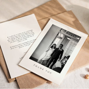 Klassische formelle Hochzeitsfoto-Dankeskarten Dankeskarte