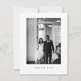 Klassische formelle Hochzeitsfoto-Dankeskarten Dankeskarte