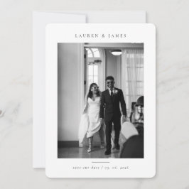 Klassische formelle Hochzeitsfoto-Save-the-Date-Ka Save The Date