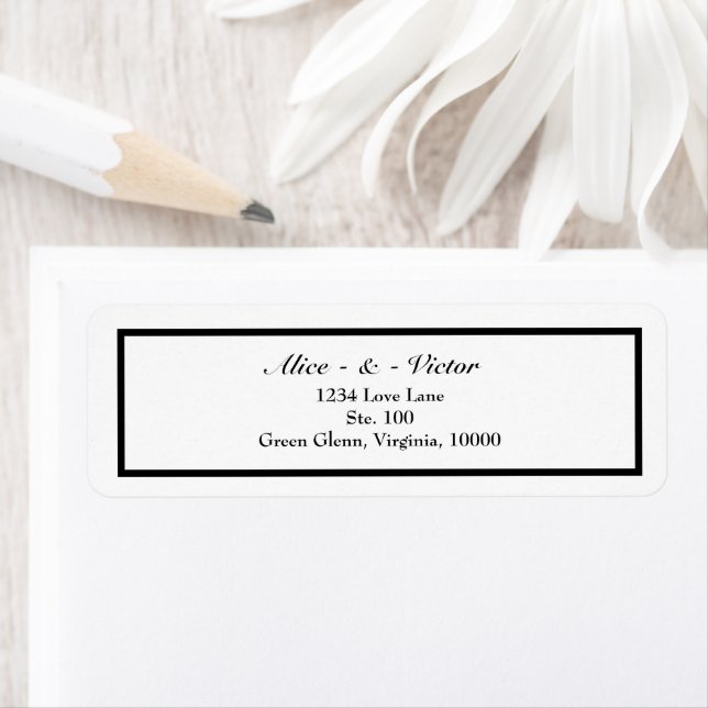 Klassische formelle Schwarz-weiße Hochzeitsszenari (Insitu)
