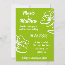 Klassische Foto-Zitrus-Grün-Blumen-Hochzeit 