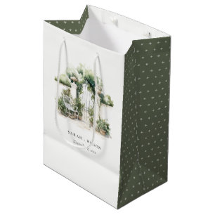 Klassische Französisch-Garten Landschaft Wasserfar Mittlere Geschenktüte