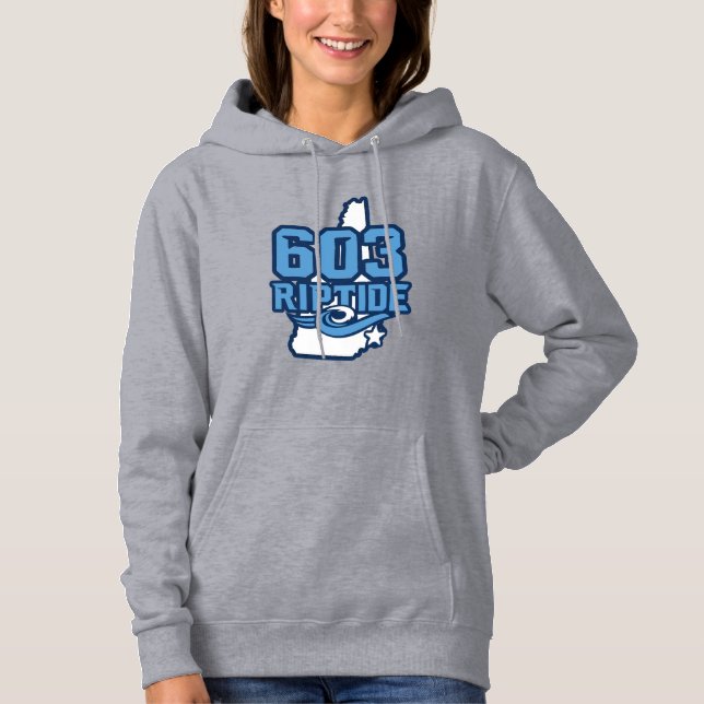 Klassische Frauenjacke mit leichtem Logo Hoodie (Vorderseite)