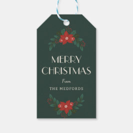 Klassische frohe Weihnachts-Geschenktasten Geschenkanhänger