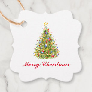 Klassische frohe Weihnachtsbaum Geschenketags Lieb Geschenkanhänger