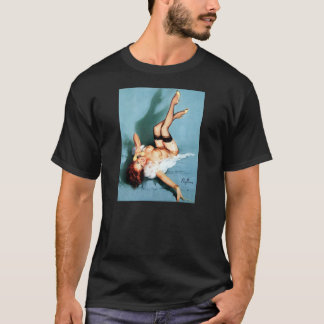 Klassische Fünfzigerjahre Vintages Button oben T-Shirt
