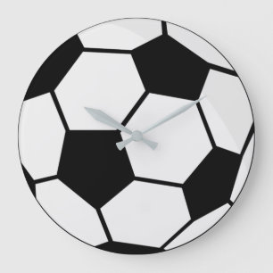 Klassische Fußballgrafik Traditioneller Sportfan Große Wanduhr