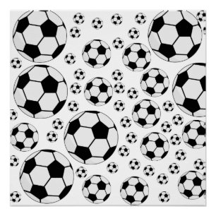 Klassische Fußballgrafik Traditioneller Sportfan Poster