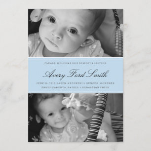 KLASSISCHE GEBURTS-MITTEILUNG ANKÜNDIGUNG