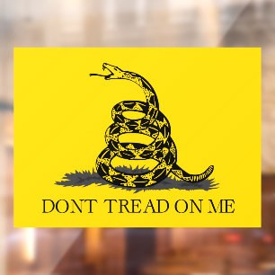 Klassische gelbe Gadsden-Flagge Don't Tread on Me Fensteraufkleber