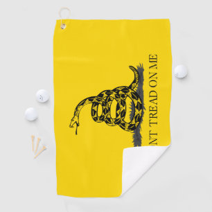 Klassische gelbe Gadsden-Flagge Don't Tread on Me Golfhandtuch
