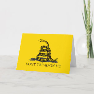 Klassische gelbe Gadsden-Flagge Don't Tread on Me Karte