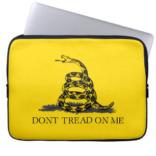 Klassische gelbe Gadsden-Flagge Don't Tread on Me Laptopschutzhülle