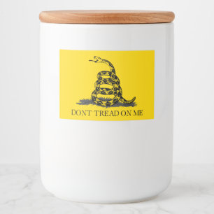 Klassische gelbe Gadsden-Flagge Don't Tread on Me Lebensmitteletikett