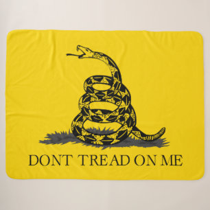 Klassische gelbe Gadsden-Flagge Don't Tread on Me Sherpadecke