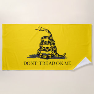 Klassische gelbe Gadsden-Flagge Don't Tread on Me Strandtuch