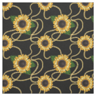Klassische Gelbe Sonnenblumen Stilvolles Muster au Stoff
