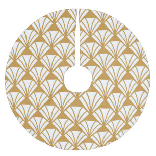 Klassische Geometrie: Art Deco Eleganz. Polyester Weihnachtsbaumdecke