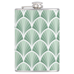 Klassische Geometrie: Art Deco Nahtloser Stil Flachmann