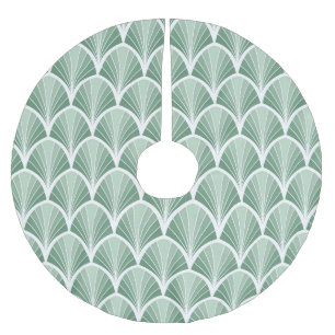 Klassische Geometrie: Art Deco Nahtloser Stil Polyester Weihnachtsbaumdecke