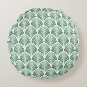 Klassische Geometrie: Art Deco Nahtloser Stil Rundes Kissen