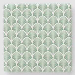 Klassische Geometrie: Art Deco Nahtloser Stil Steinuntersetzer