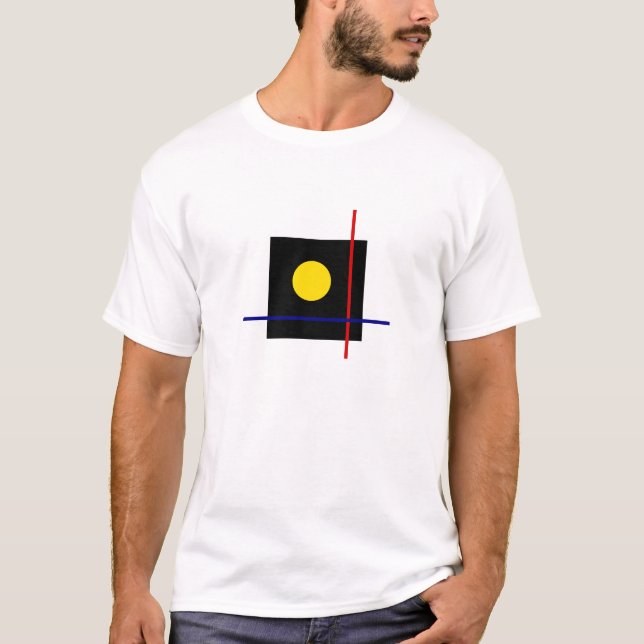 Klassische geometrische Bauhaus Kunst Multicolor T-Shirt (Vorderseite)