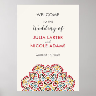 Klassische geometrische Mandala-Muster Poster